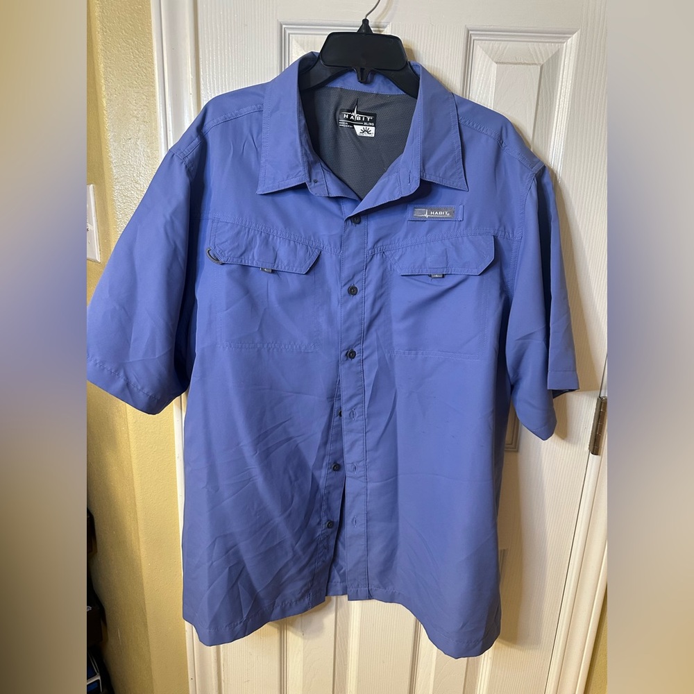 Habitat dry fit short sleeve button up